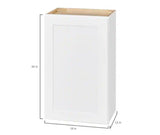 Avondale Shaker Alpine White Quick Assemble Plywood 18 in Wall Kitchen Cabinet (18 in W x 30 in H x 12 in D)