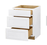 Avondale Shaker Alpine White Ready to Assemble Plywood 24 in Drawer Base Kitchen Cabinet (24 in W x 24 in D x 34.5 in H)
