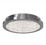 Glam 13.5 in. 1-Light Modern Chrome Integrated LED Flush Mount Ceiling Light Fixture for Kitchen or Bedroom