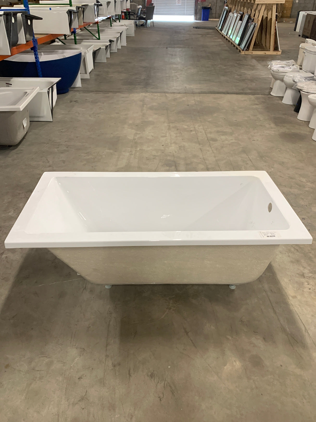 Voltaire 60 in. x 30 in. Acrylic Drop-In Reversible Drain Bathtub in White