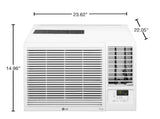 12,200 BTU 230/208V Window Air Conditioner Cools 570 Sq. Ft. with Heater and Wi-Fi Enabled in White