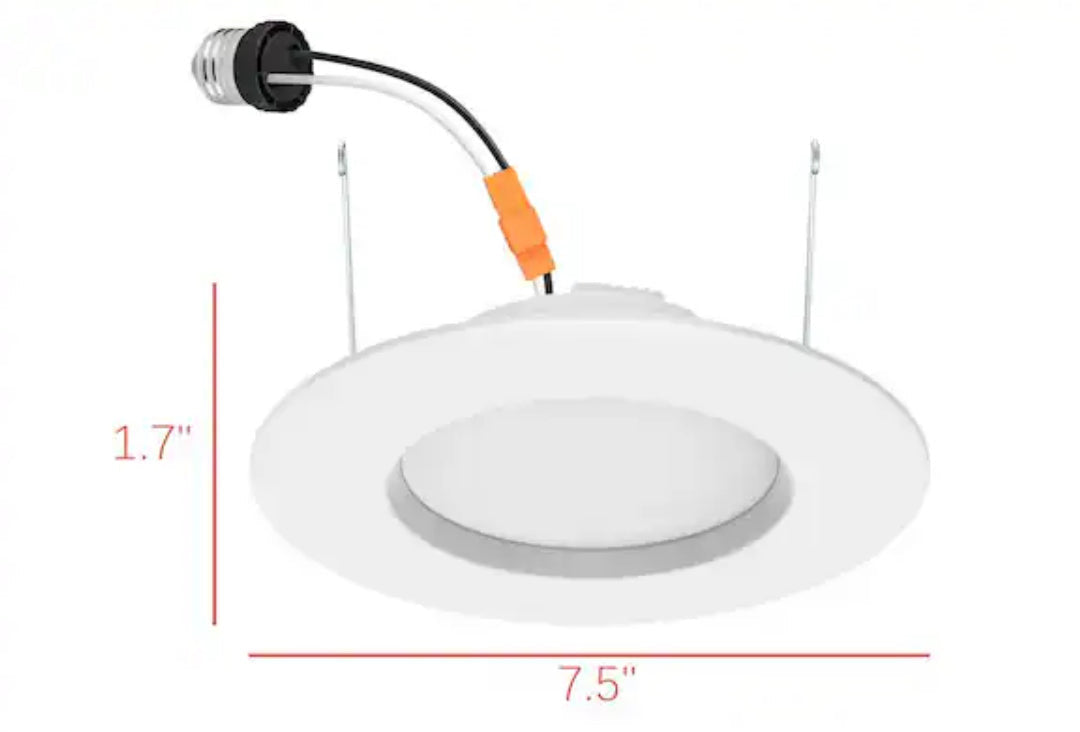 5/6 in. Integrated LED Recessed Retrofit Light Trim with Selectable Color Temperature, (12-Pack)