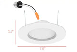 5/6 in. Integrated LED Recessed Retrofit Light Trim with Selectable Color Temperature, (12-Pack)