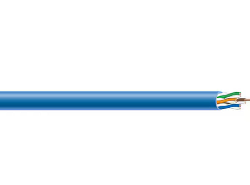 300 ft. Blue 24/4 Solid CU CAT5e CMP (Plenum) Data Cable
