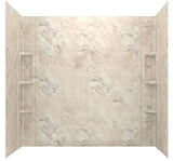 Ovation 32 in. x 60 in. x 59 in. 5-Piece Glue-Up Alcove Bath Wall Set in Celestial Marble