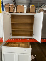 Courtland Shaker Assembled 30 in. x 30 in. x 12 in. Stock Wall Kitchen Cabinet in Polar White Finish
