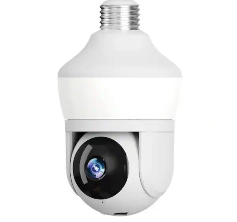 Motion Detecting 360-Degree Indoor/Outdoor Wi-Fi Home Security Camera with Light