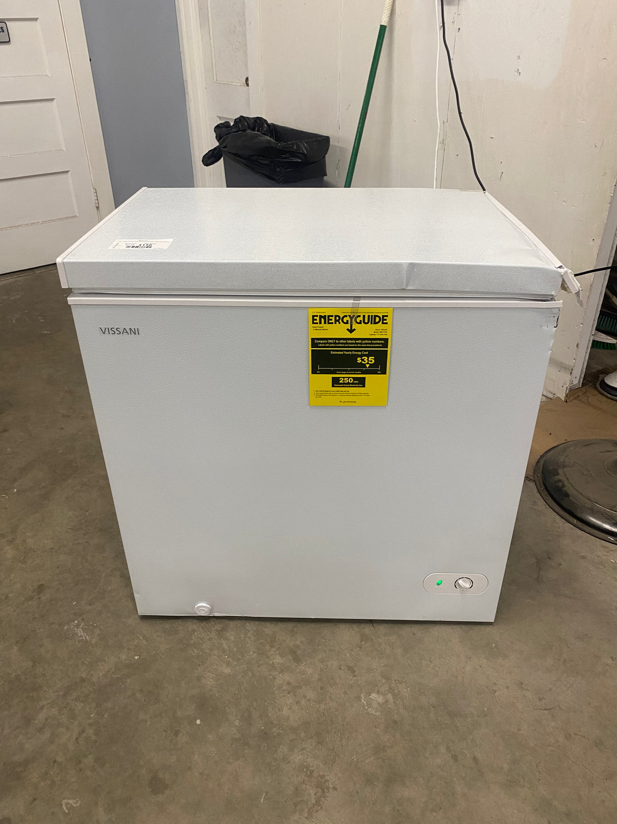 7.0 cu. ft. Manual Defrost Chest Freezer with LED Light in White Garage Ready