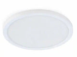 10.5-Watt Integrated LED Flush Mount 7.5 in. White Round Dimmable Flat Panel Ceiling with Color Change 5CCT