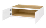 Avondale Shaker Alpine White Ready to Assemble Plywood 36 x 12in Wall Bridge Kitchen Cabinet(36 in W x 12 in H x 24in D)