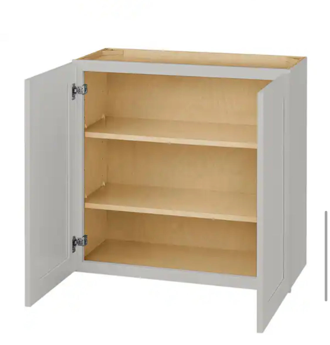 Avondale Shaker Dove Gray Ready to Assemble Plywood 30 in Wall Cabinet (30 in W x 30 in H x 12 in D)