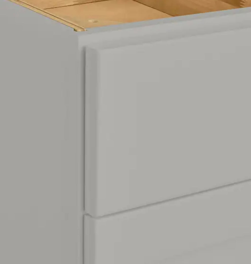 Avondale Shaker Dove Gray Quick Assemble Plywood 18 in Drawer Base Cabinet (18 in W x 24 in D x 34.5 in H)