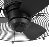 Conyer 20 in. Indoor/Wet Outdoor 3-Speed Anywhere Fan Matte Black with Convenient Hanging Hook