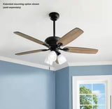 Rockport II 52 in. Indoor Matte Black LED Ceiling Fan with Light kit, Downrod and Reversible Blades Included