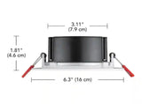 BLD 4 in. White Integrated LED Recessed Ceiling Mount Light Trim 3000K Soft White
