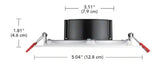 6 in. LED Slim 3 CCT Canless - White - (4-Pack)