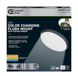 16 in. Low Profile LED Flush Mount Round Closet Light Fixture 1700 Lumens 3000K 4000K 5000K Dimmable Hallway Stairwell