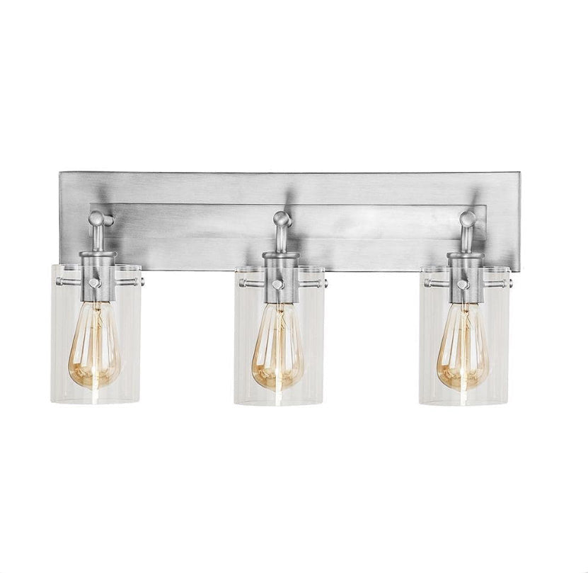 Tustna 4-Light Brushed Nickel Bathroom Vanity Light with Opal Glass Shades