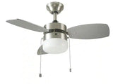 Triplicity 30 in. Indoor Brushed Nickel Ceiling Fan