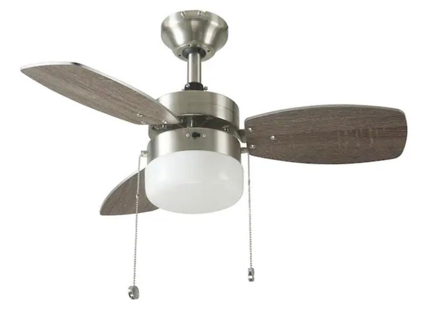 Triplicity 30 in. Indoor Brushed Nickel Ceiling Fan