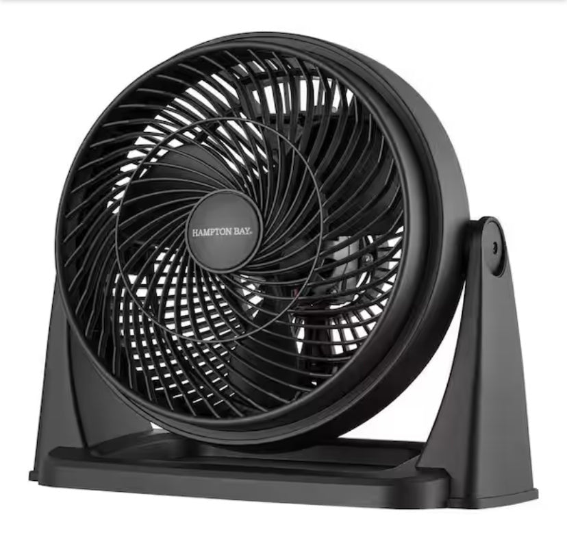 11 in. 3 Speed Portable Desk Fan in Black