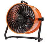 16 in. 3-Speed Drum Floor Fan in Orange High Velocity Turbo