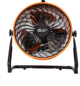 16 in. 3-Speed Drum Floor Fan in Orange High Velocity Turbo