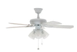 Glendale 42 in. LED Indoor White Ceiling Fan with Light Kit