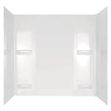 Pro-Series 60 in. W x 57 in. H Five Piece Glue Up Tub Surrounds in High Gloss White