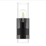 Denbeck 4.5 in. W Matte Black 1-Light Sconce Clear Glass