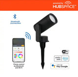 10-Watt Equivalent Low Voltage Black LED Outdoor Spotlight with Smart App Control (1-Pack) Powered by Hubspace