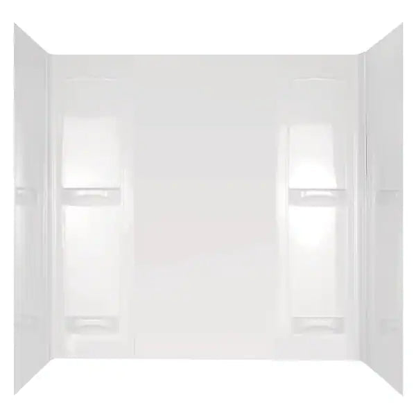 Pro-Series 60 in. W x 57 in. H Five Piece Glue Up Tub Surrounds in High Gloss White