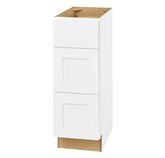 Avondale Shaker Alpine White Ready to Assemble Plywood 12 in Vanity Drawer Base (12in W x 21in D x 34.5in H)