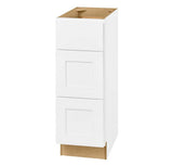 Avondale Shaker Alpine White Ready to Assemble Plywood 12 in Vanity Drawer Base (12in W x 21in D x 34.5in H)