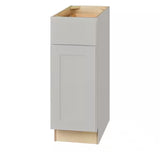 Avondale Shaker Dove Gray Quick Assemble Plywood 12 in Base Cabinet (12 in W x 24 in D x 34.5 in H)