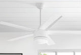 Merwry 52 in. Integrated LED Indoor White Ceiling Fan with Light Kit and Remote Control