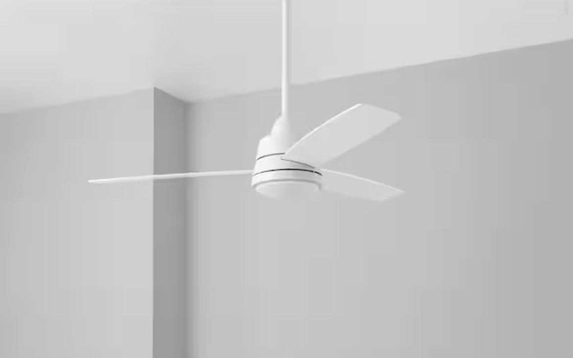 Caprice 52 in. Integrated LED Indoor Matte White Ceiling Fan with Light Kit and Remote Control