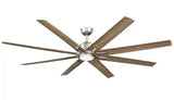 Kensgrove II 72 in. Indoor/Outdoor Integrated LED CCT Brushed Nickel Smart Ceiling Fan with Remote Powered by Hubspace