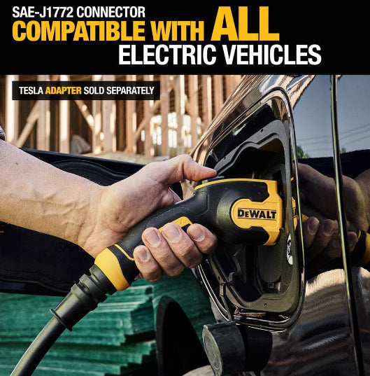 Level-2 Portable Electric Vehicle EV Charger up to 16 Amps, 120-240-Volt AC 3.8 KW, 25 Ft. Cable, Weatherproof