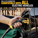 Level-2 Portable Electric Vehicle EV Charger up to 16 Amps, 120-240-Volt AC 3.8 KW, 25 Ft. Cable, Weatherproof