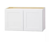 Avondale Shaker Alpine White Ready to Assemble Plywood 30 in x 18 in Wall Bridge Cabinet (30 in W x 18 in H x 12 in D)