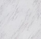 Carrara Marble Tile 4 MIL 12 in. W x 24 in. L Water Protection Peel and Stick Vinyl Tile Flooring (30 sq. ft./case)