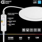 6 in. LED Slim 3 CCT Canless - White - (4-Pack)