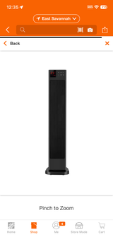 30 in. 1500-Watt Digital Tower Ceramic Heater