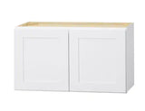 Avondale Shaker Alpine White Ready to Assemble Plywood 30 in x 18 in Wall Bridge Cabinet (30 in W x 18 in H x 12 in D)