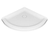 Ovation Curve 36 in. L x 36 in. W Corner Shower Pan Base with Center Drain in Arctic White