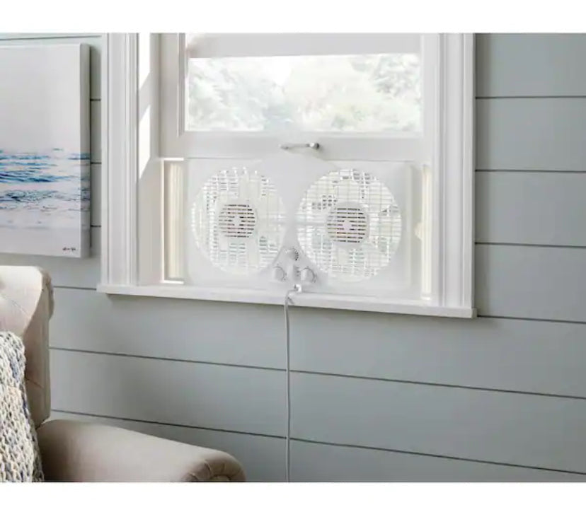 9 in. Twin Window Fan