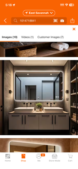 29.9 in. W x 47.9 in. H Rectangular Frameless LED Adjustable Backlit Large Area Anti-Fog Wall Mount Bathroom Mirror
