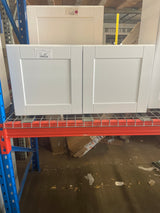 Shaker 36 in. W x 12 in. D x 18 in. H Assembled Wall Bridge Kitchen Cabinet in Satin White without Shelf