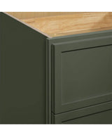 Leyton 27 in. W x 24 in. D x 34.5 in. H Ready to Assemble Plywood Slim Shaker Base Kitchen Cabinet in Fern Green